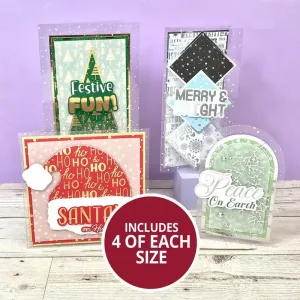 Snowfall Acetate Cards & envelopes, 16 of each
